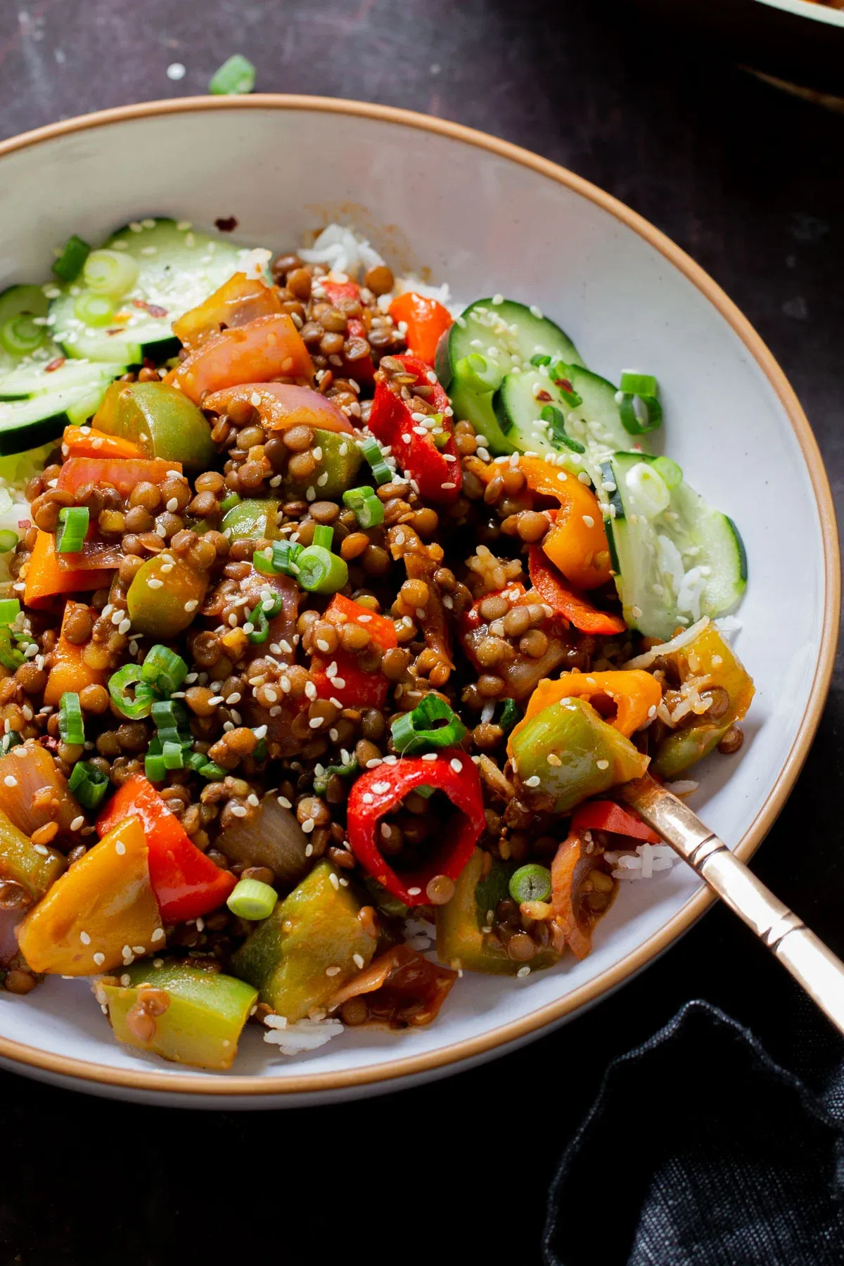 Vegan Lentil and Vegetable Stir-Fry